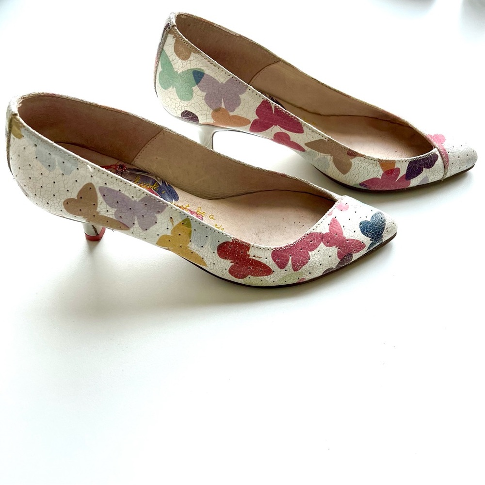 Kowalski Leather Shoes ONE OF A KIND Butterfly design - Handmade in Spain